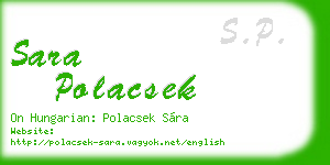 sara polacsek business card